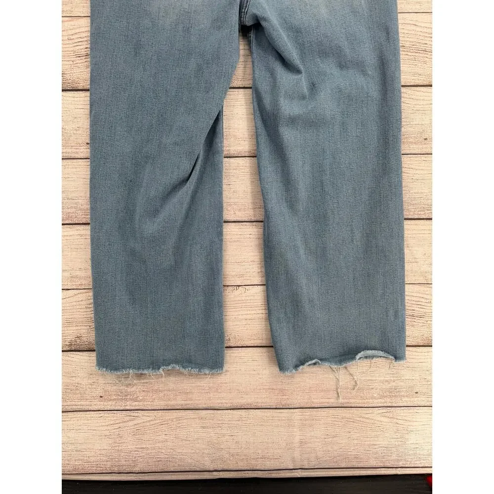 OAT New York‎ High Rise Wide Leg Jean Womens 16W Blue Medium Wash Denim